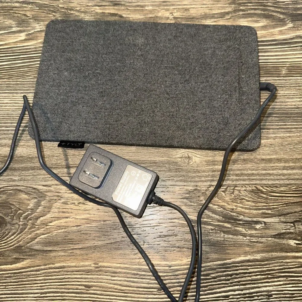 TYLT Qi Wireless Charging Mat Fastest Dual Wireless Charger - Gray. Used Mint. W
